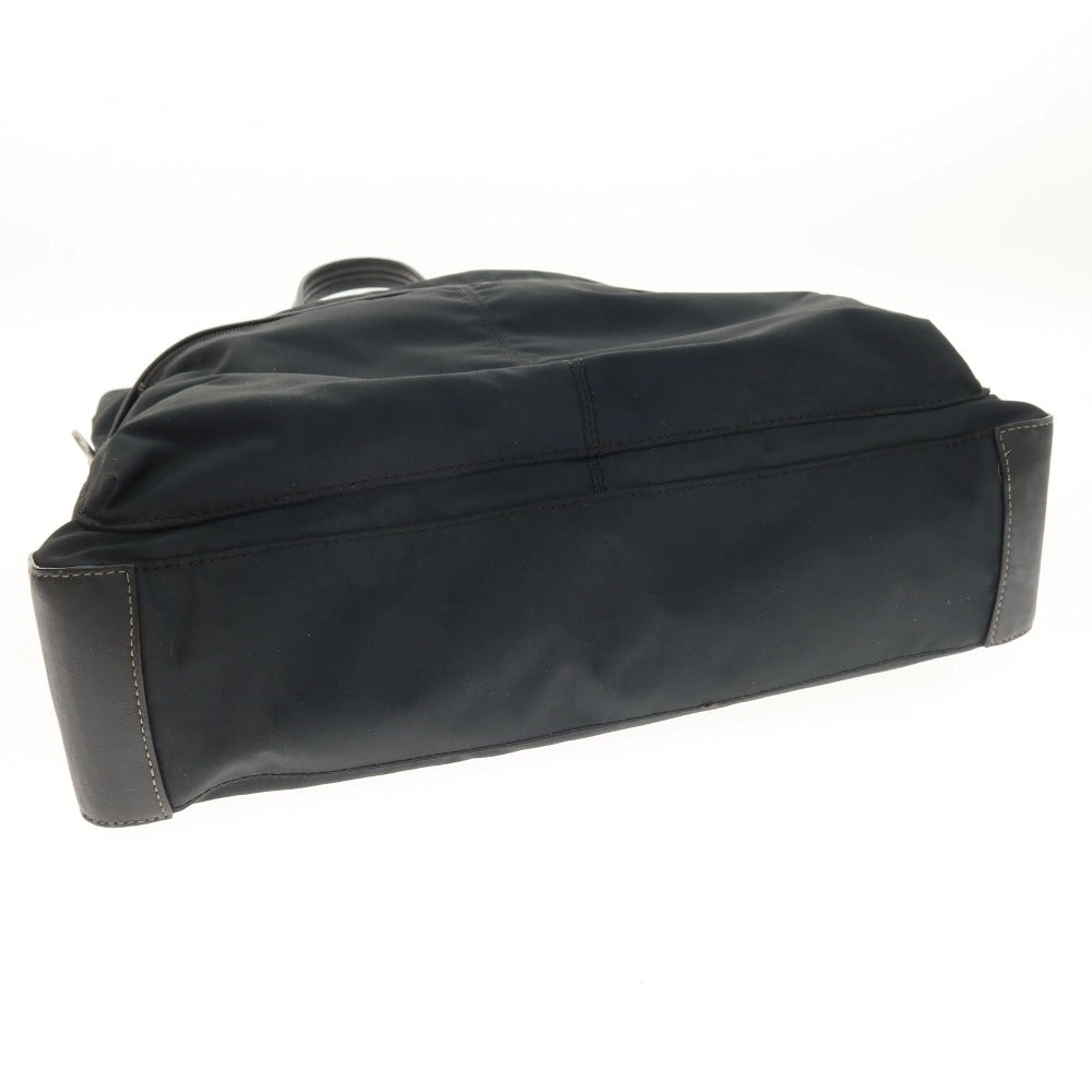 【中古】コーチ COACH ナイロン系 レザー トートバッグ ネイビー【 状態ランクB 】【 メンズ 】