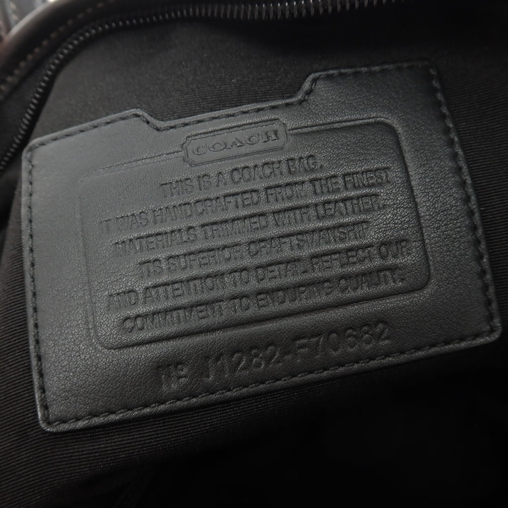 【中古】コーチ COACH ナイロン系 レザー トートバッグ ネイビー【 状態ランクB 】【 メンズ 】
