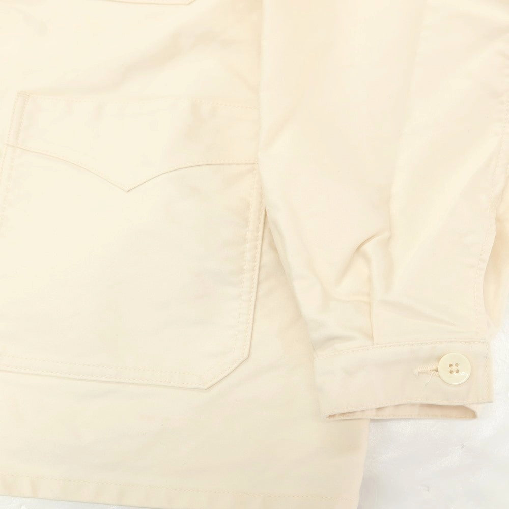 【中古】イーティーエス マテリオ Ets.MATERIAUX × Letiquette コットン フレンチ ワークジャケット オフホワイト【サイズ2】【 状態ランクB 】【 メンズ 】