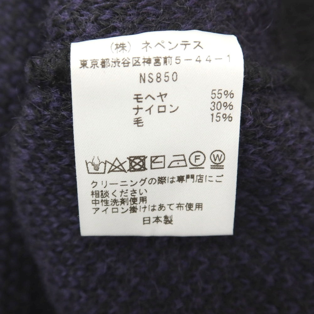 【中古】サウスツーウェストエイト South2 West8 モヘヤナイロンウール クルーネック プルオーバーニット ブラックxパープル【サイズS】【 状態ランクB 】【 メンズ 】