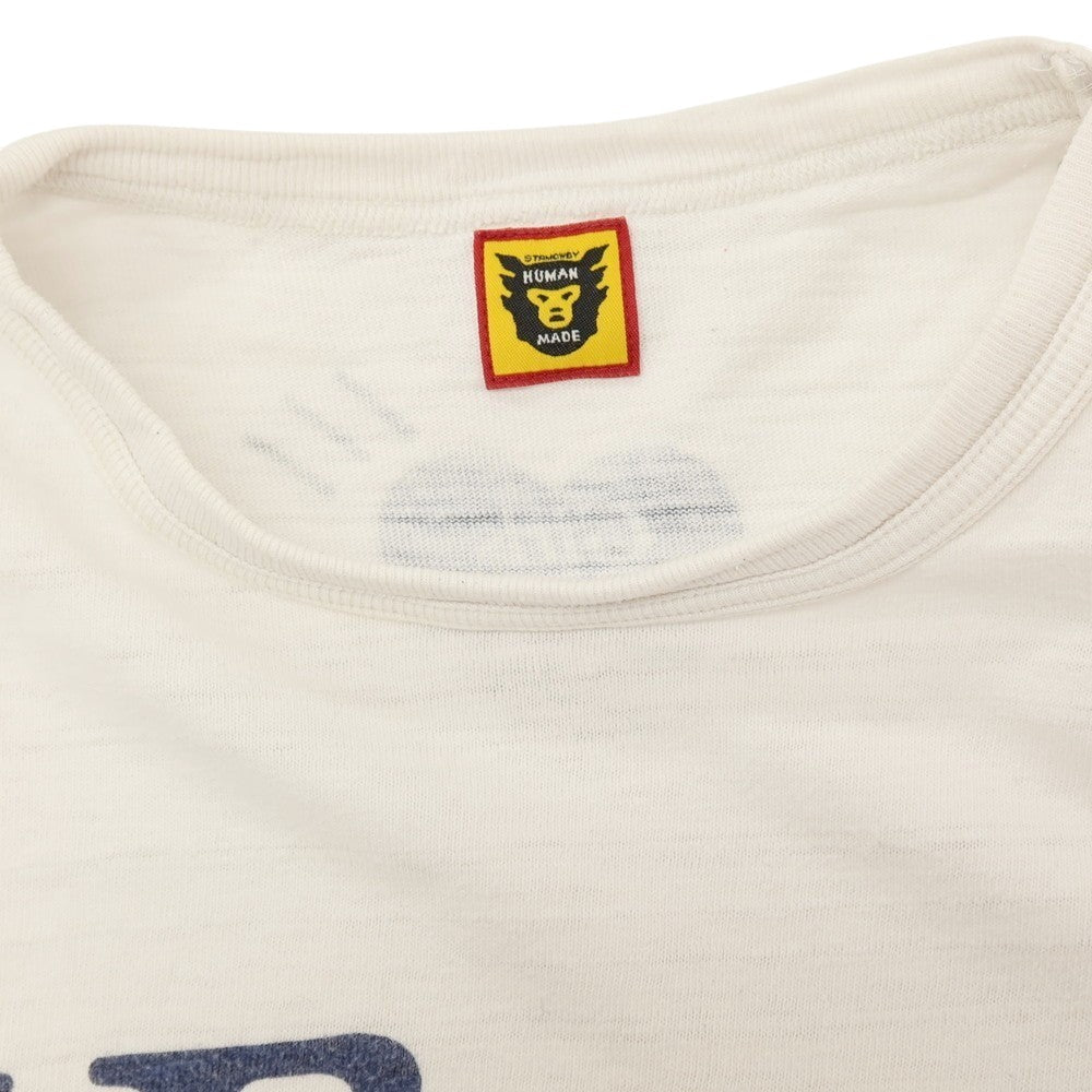 【中古】ヒューマンメイド HUMAN MADE × GIRLS DON’T CRY コットン クルーネック 半袖Tシャツ ホワイトxネイビー【サイズL】【 状態ランクC 】【 メンズ 】