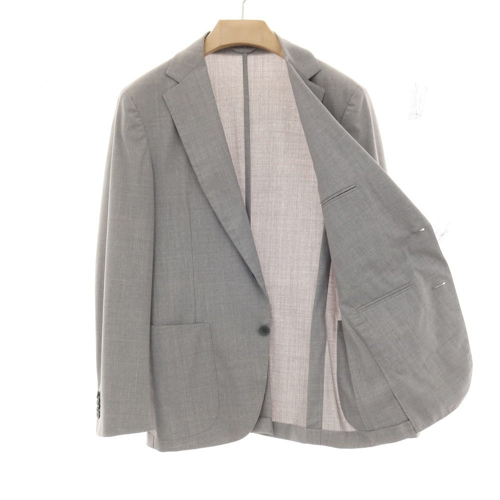 【中古】ベルベスト Belvest TOMORROWLAND別注 ストレッチ ウール 2つボタンスーツ ライトグレー【サイズ48】【 状態ランクC 】【 メンズ 】