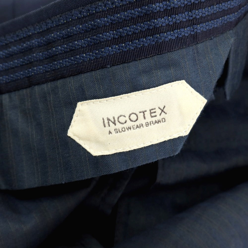 【中古】インコテックス INCOTEX SUPER130’S ウール ドレススラックスパンツ ネイビー【サイズ46】【 状態ランクB 】【 メンズ 】