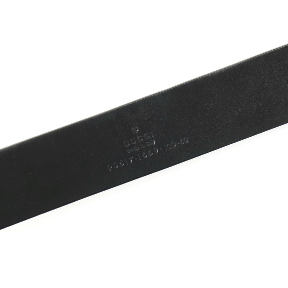 【中古】グッチ GUCCI レザー ベルト ブラックxシルバー【サイズ100/40】【 状態ランクC 】【 メンズ 】