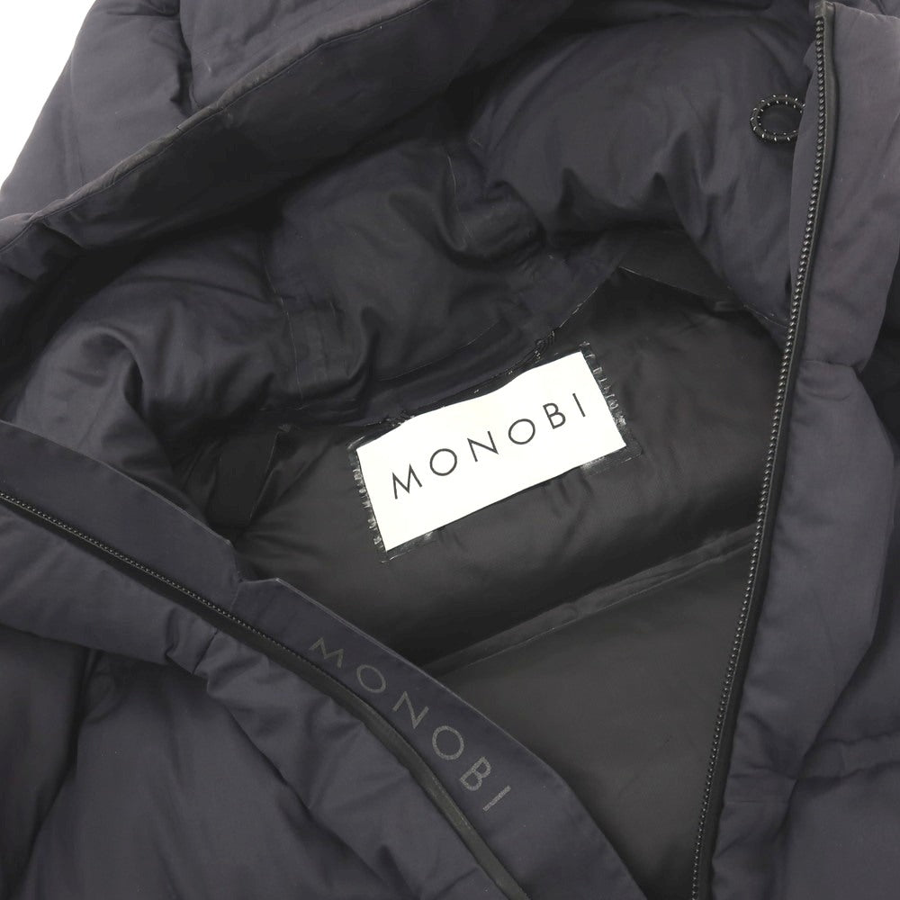 【中古】モノビ MONOBI DEFENSE DOWN JACKET フーデッド ダウンジャケット ネイビー【サイズS】【 状態ランクC 】【 メンズ 】