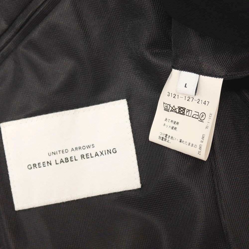 【中古】グリーンレーベルリラクシング green label relaxing ポリエステル 2つボタンスーツ ブラック【サイズL/L/XL】【 状態ランクB 】【 メンズ 】