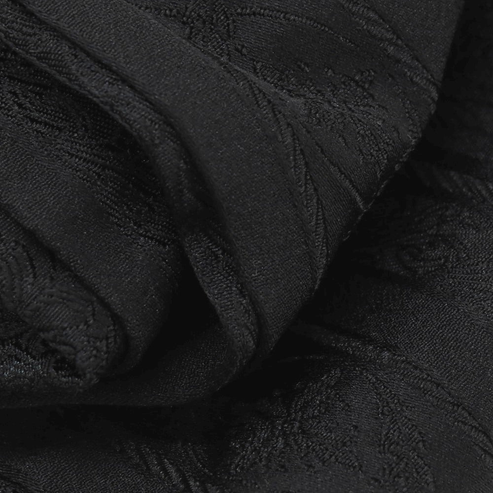 【中古】ブラックコムデギャルソン BLACK COMME des GARCONS ポリエステル 更紗 ジャカード カジュアルスラックスパンツ ブラック【サイズXXS】【 状態ランクB 】【 ユニセックス 】