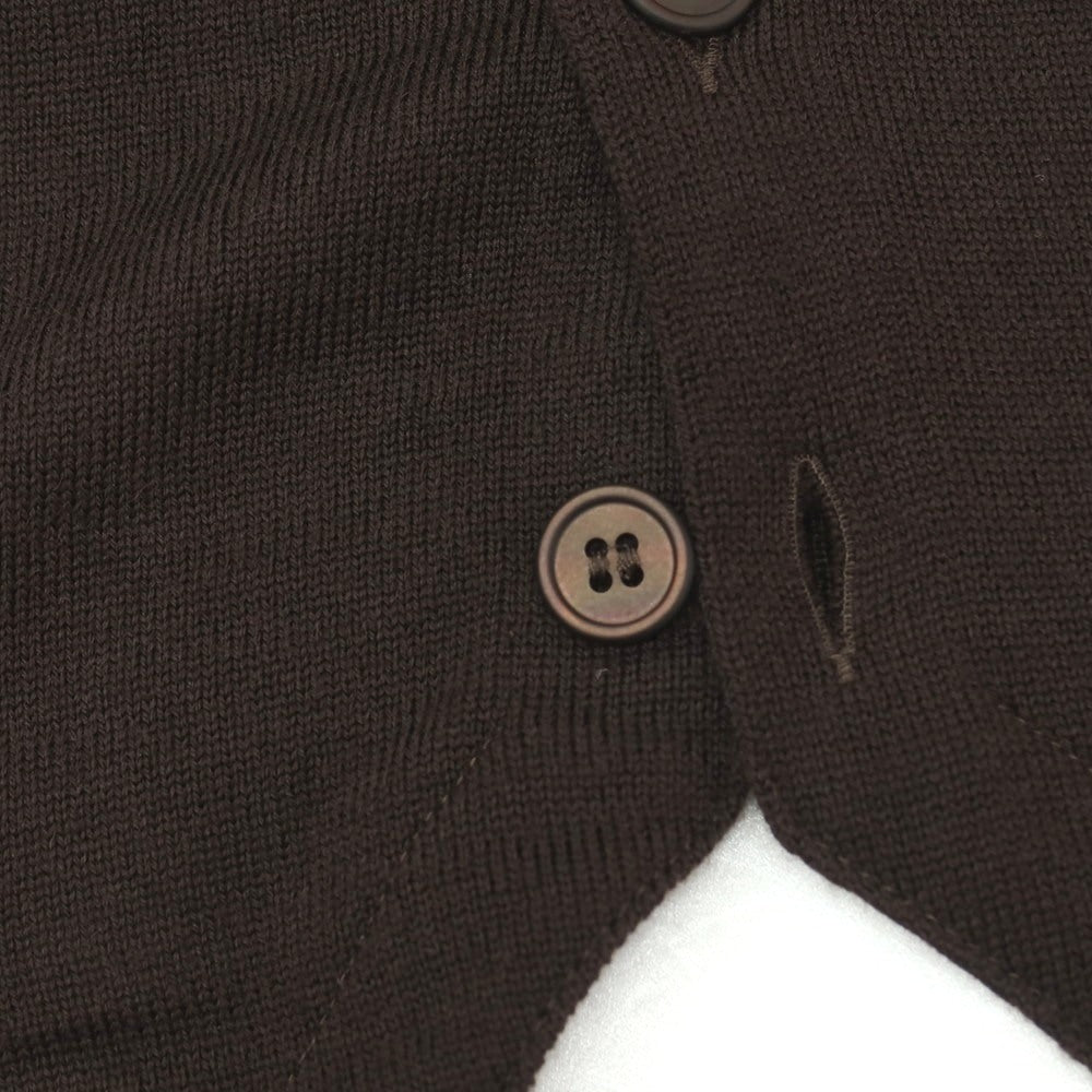 【中古】グランサッソ GRAN SASSO ウール ジレ型 ニットベスト ダークブラウン【サイズ48】【 状態ランクB 】【 メンズ 】