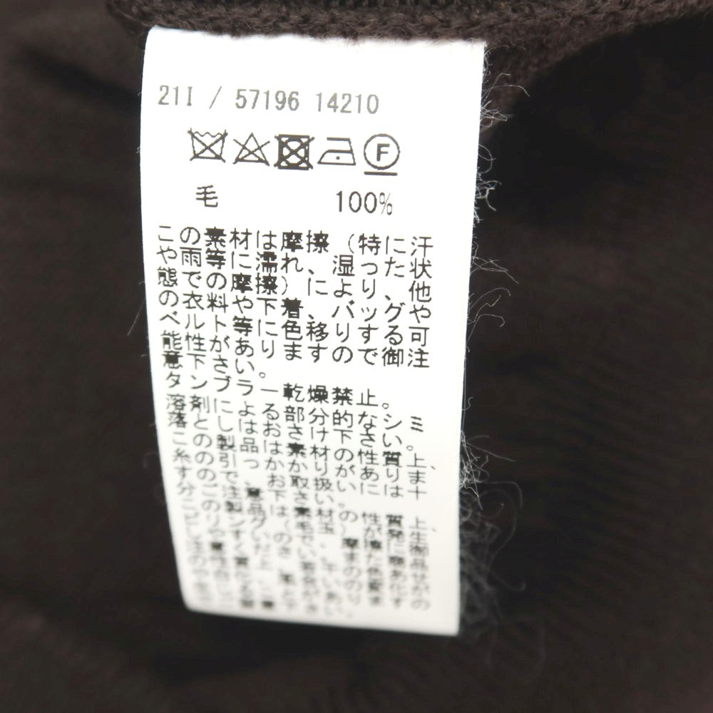 【中古】グランサッソ GRAN SASSO ウール ジレ型 ニットベスト ダークブラウン【サイズ48】【 状態ランクB 】【 メンズ 】