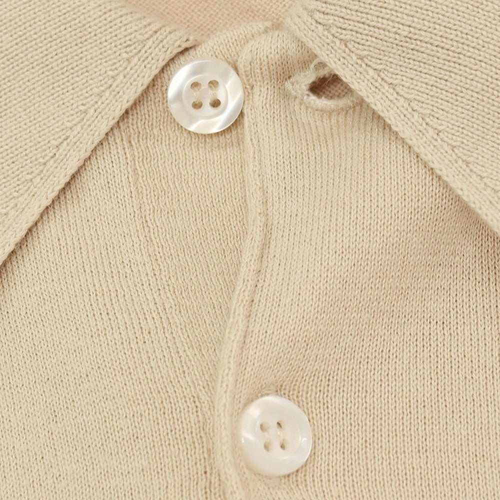 【中古】ジョンスメドレー JOHN SMEDLEY ハイゲージ シーアイランドコットン 半袖 ポロニット ベージュ【サイズL】【 状態ランクB 】【 メンズ 】