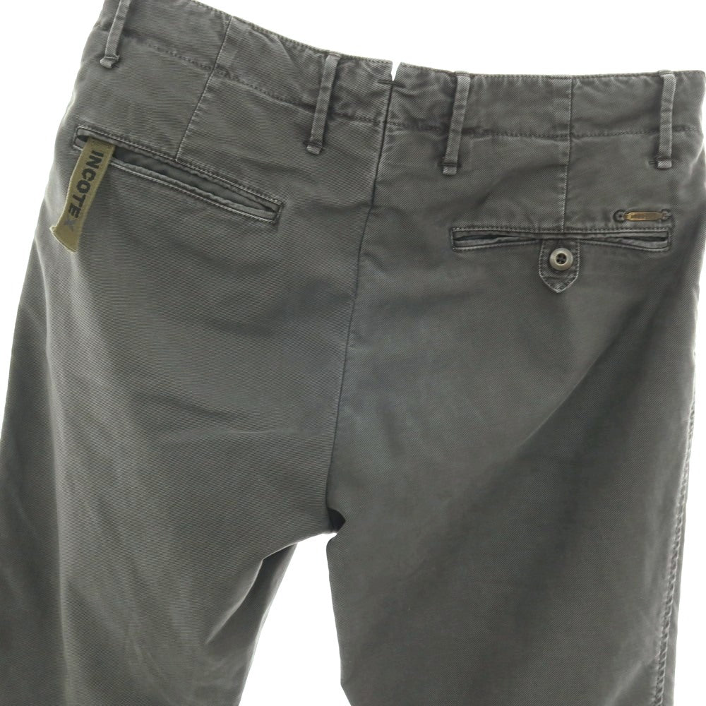 【中古】インコテックス スラックス INCOTEX SLACKS コットンポリウレタン カジュアルスラックスパンツ グレー【サイズ32】【 状態ランクB 】【 メンズ 】
