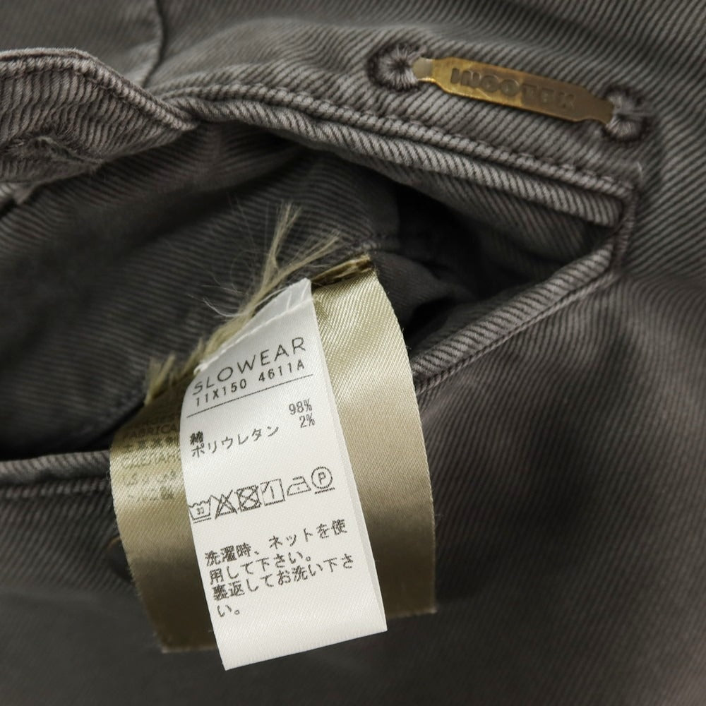 【中古】インコテックス スラックス INCOTEX SLACKS コットンポリウレタン カジュアルスラックスパンツ グレー【サイズ32】【 状態ランクB 】【 メンズ 】
