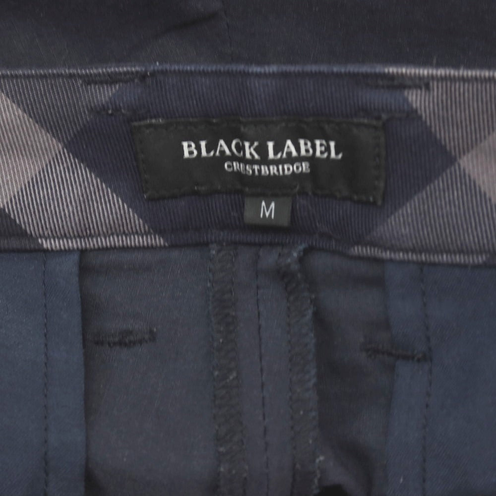 【中古】ブラックレーベル クレストブリッジ BLACK LABELCRESTBRIDGE ストレッチ コットンナイロンリネン カジュアルスラックスパンツ ネイビー【サイズM】【 状態ランクB 】【 メンズ 】