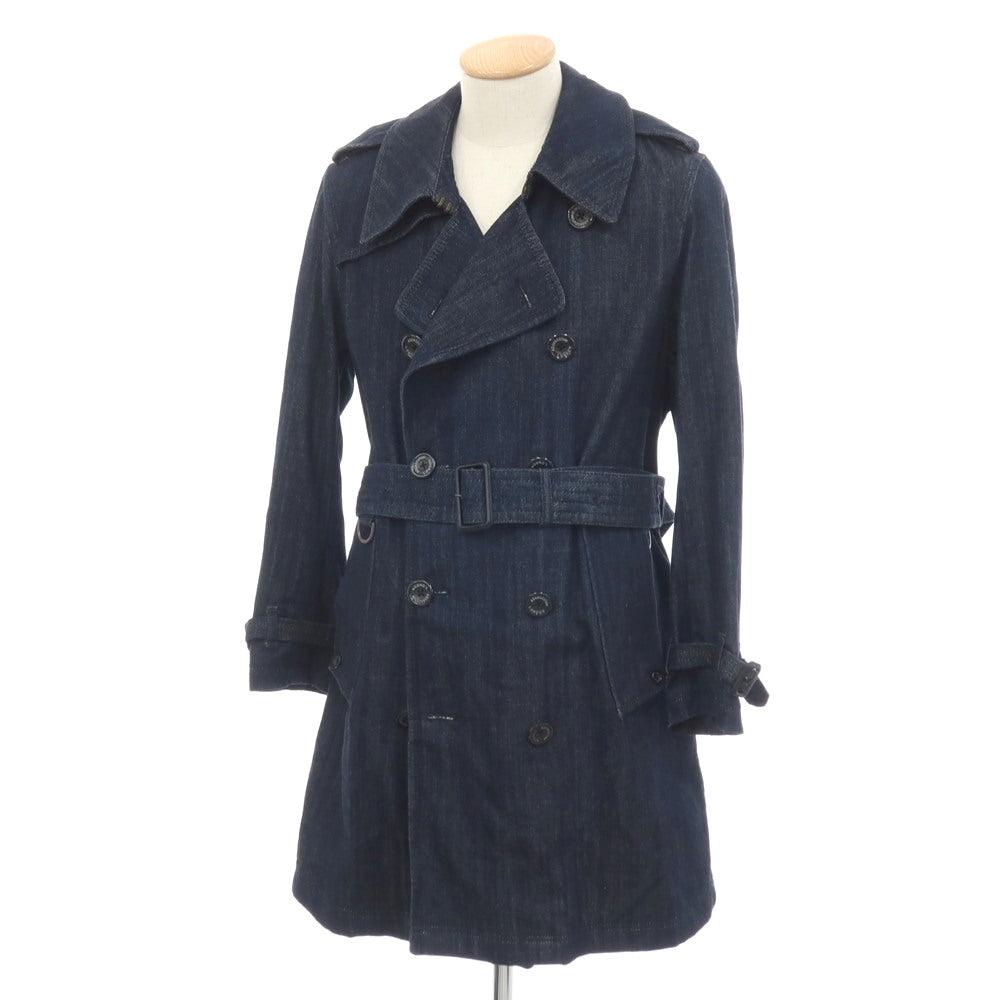 英国製 Aquascutum ブラック トレンチコート 36 BASIC TRENCHCOAT MAXI