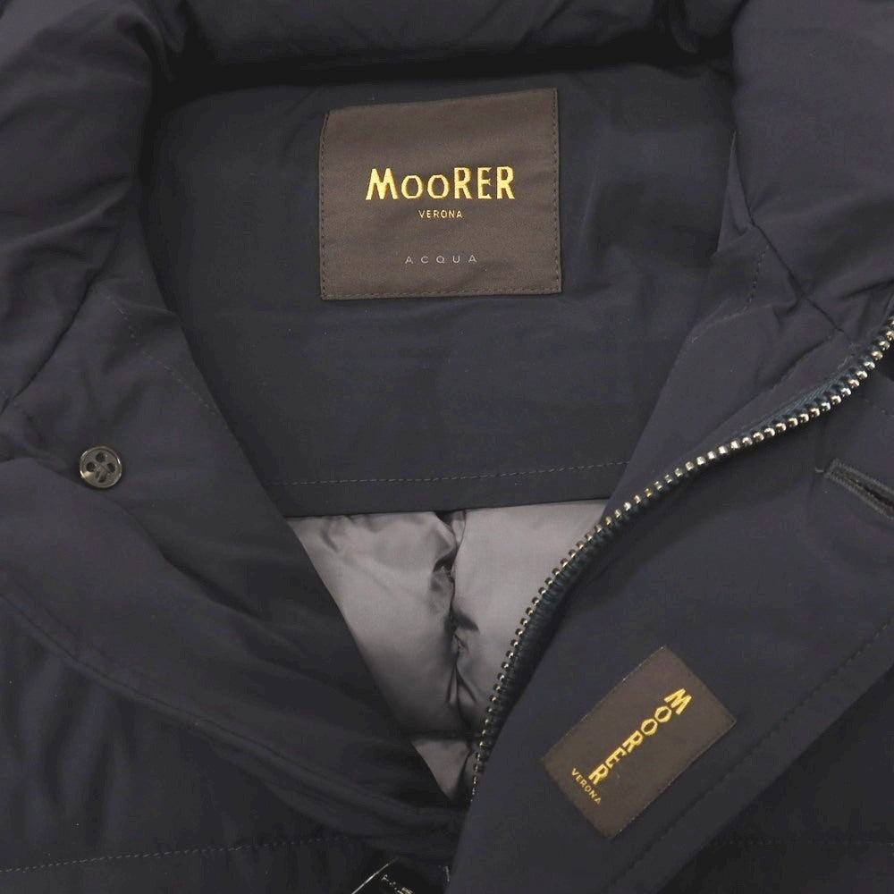 【中古】ムーレー MOORER ACQUA ナイロンポリウレタン ダウンジャケット ネイビー【サイズ42】【 状態ランクA 】【 メンズ 】