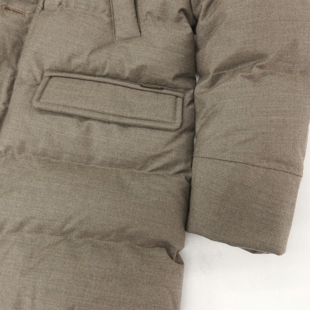 【中古】ムーレー MOORER ACQUA BARBIERI-LL ウールカシミヤポリウレタン ダウンコート ダークグレージュ系【サイズ42】【 状態ランクA 】【 メンズ 】