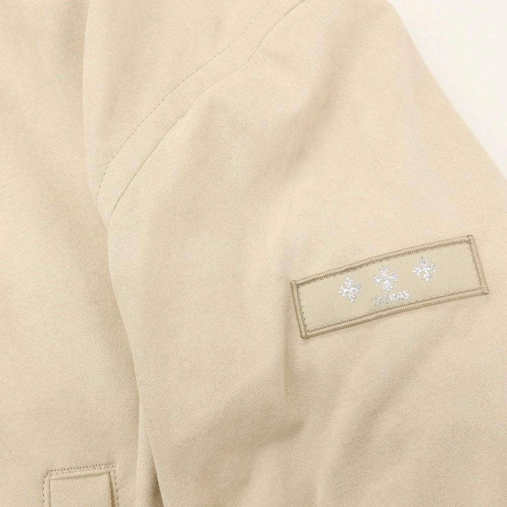 【中古】タトラス TATRAS 人工皮革 スエード フェイクレザー スタンドカラー ダブルジップブルゾン ライトベージュ【サイズ1】【 状態ランクB 】【 メンズ 】