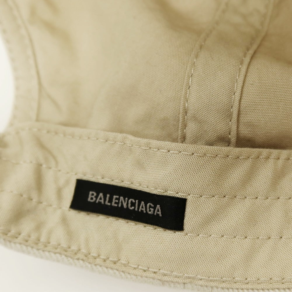 【中古】バレンシアガ BALENCIAGA コットン キャップ 帽子 ライトベージュ【サイズL】【 状態ランクA 】【 メンズ 】