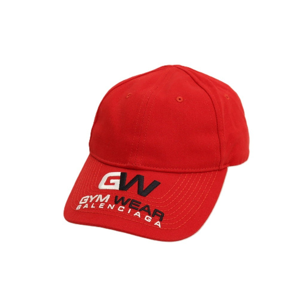 【中古】バレンシアガ BALENCIAGA GYM WEAR コットン キャップ 帽子 レッド【サイズL】【 状態ランクA 】【 メンズ 】