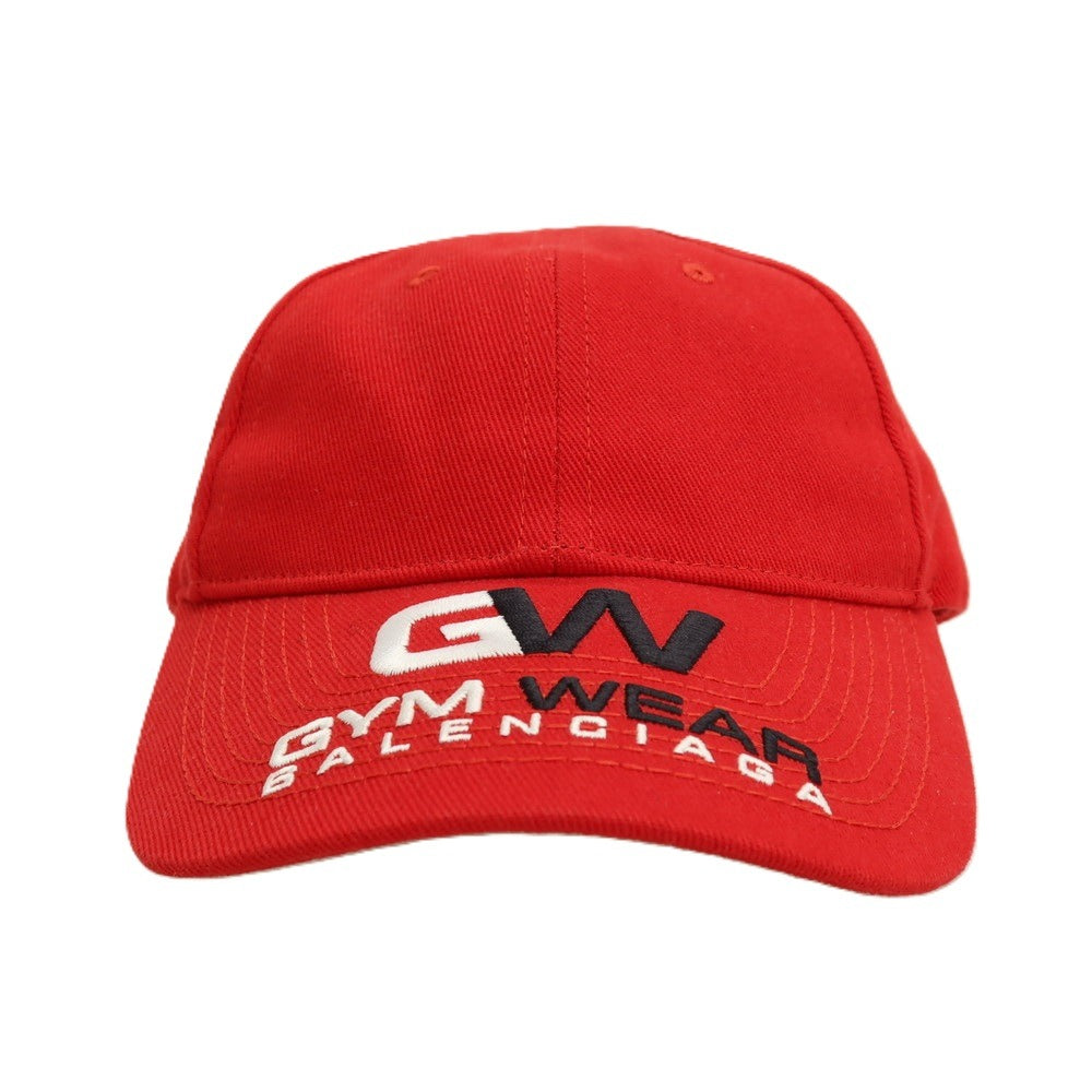 【中古】バレンシアガ BALENCIAGA GYM WEAR コットン キャップ 帽子 レッド【サイズL】【 状態ランクA 】【 メンズ 】