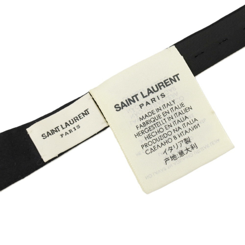 【中古】サンローランパリ SAINT LAURENT PARIS シルク サテン ボウタイ 蝶ネクタイ ブラック【 状態ランクA 】【 メンズ 】
