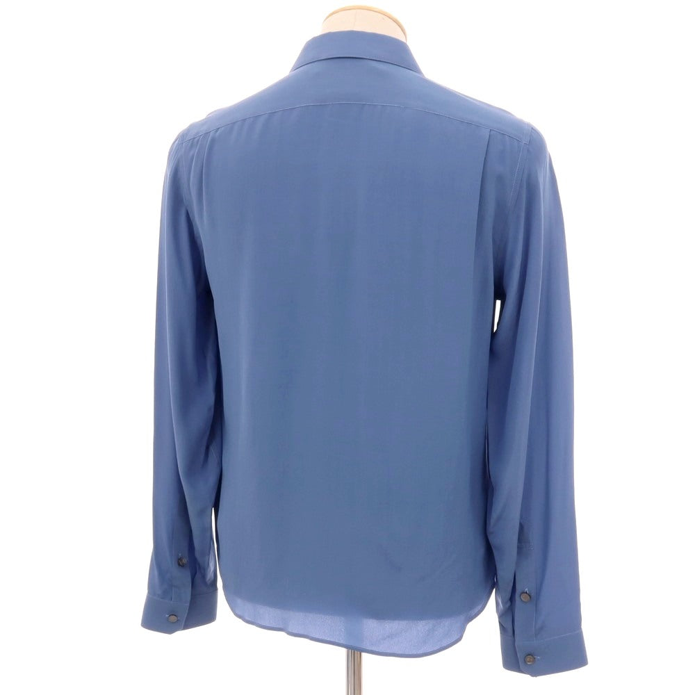 【中古】グッチ GUCCI シルク カジュアルシャツ ブルー【サイズ44】【 状態ランクD 】【 メンズ 】