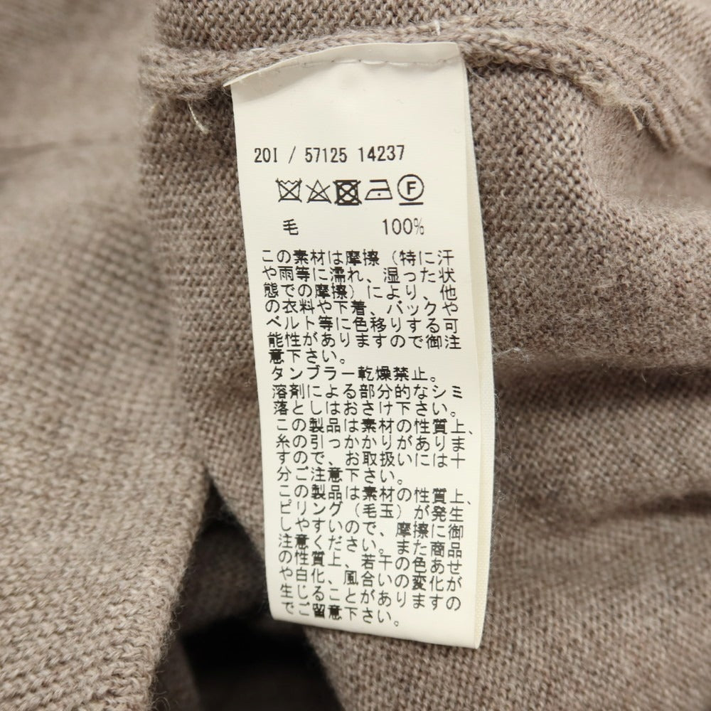 【中古】グランサッソ GRAN SASSO ウール ダブルジップ ニット パーカー アッシュブラウン系【サイズ50】【 状態ランクA 】【 メンズ 】