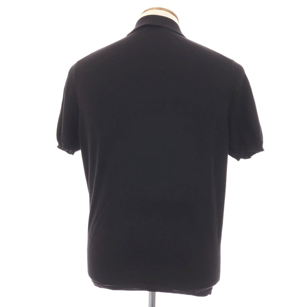 【中古】クルチアーニ CRUCIANI コットン 半袖 ポロニット ブラック【サイズ48】【 状態ランクA 】【 メンズ 】