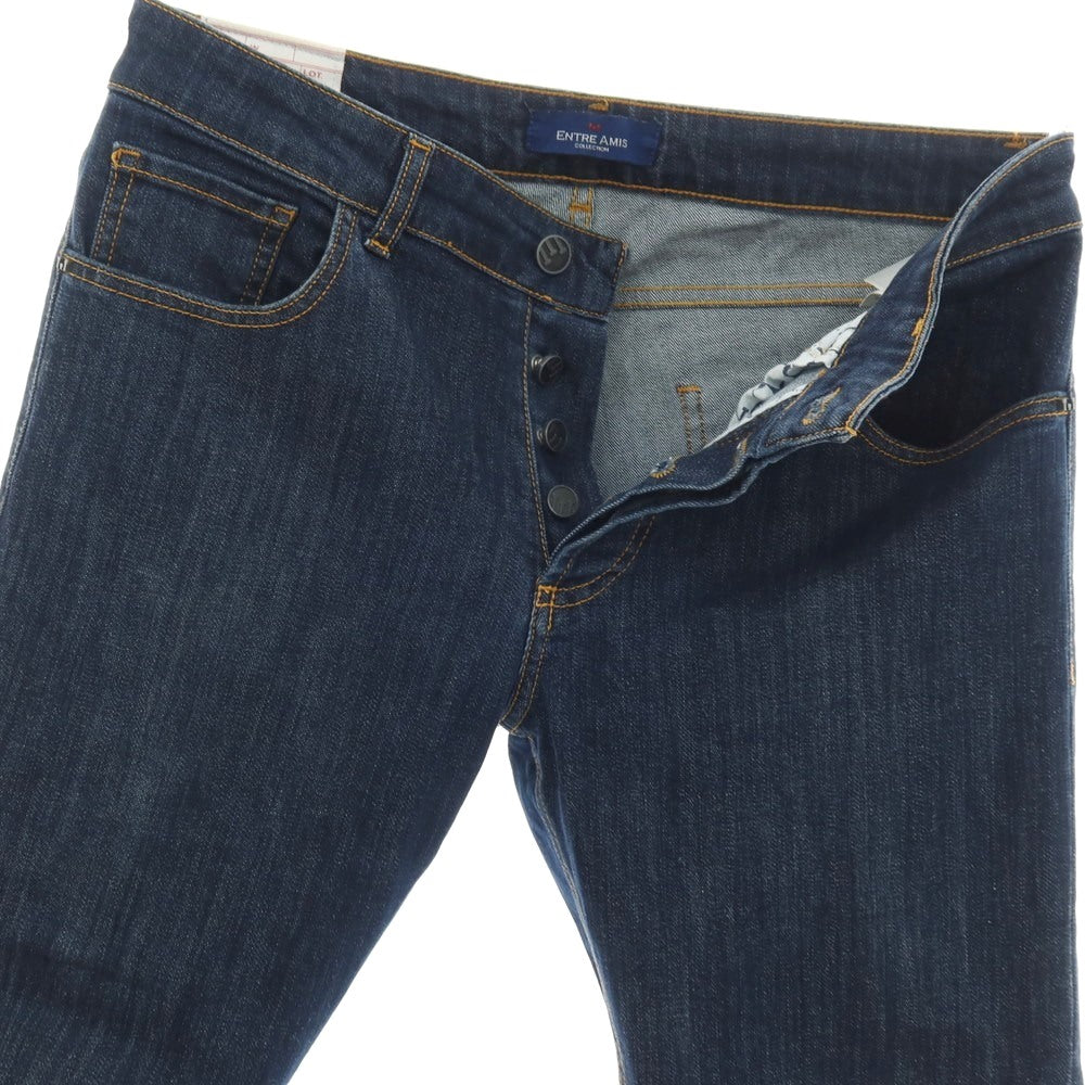 【中古】アントレアミ ENTRE AMIS ストレッチ コットン デニムパンツ ジーンズ ネイビー【サイズ34】【 状態ランクB 】【 メンズ 】