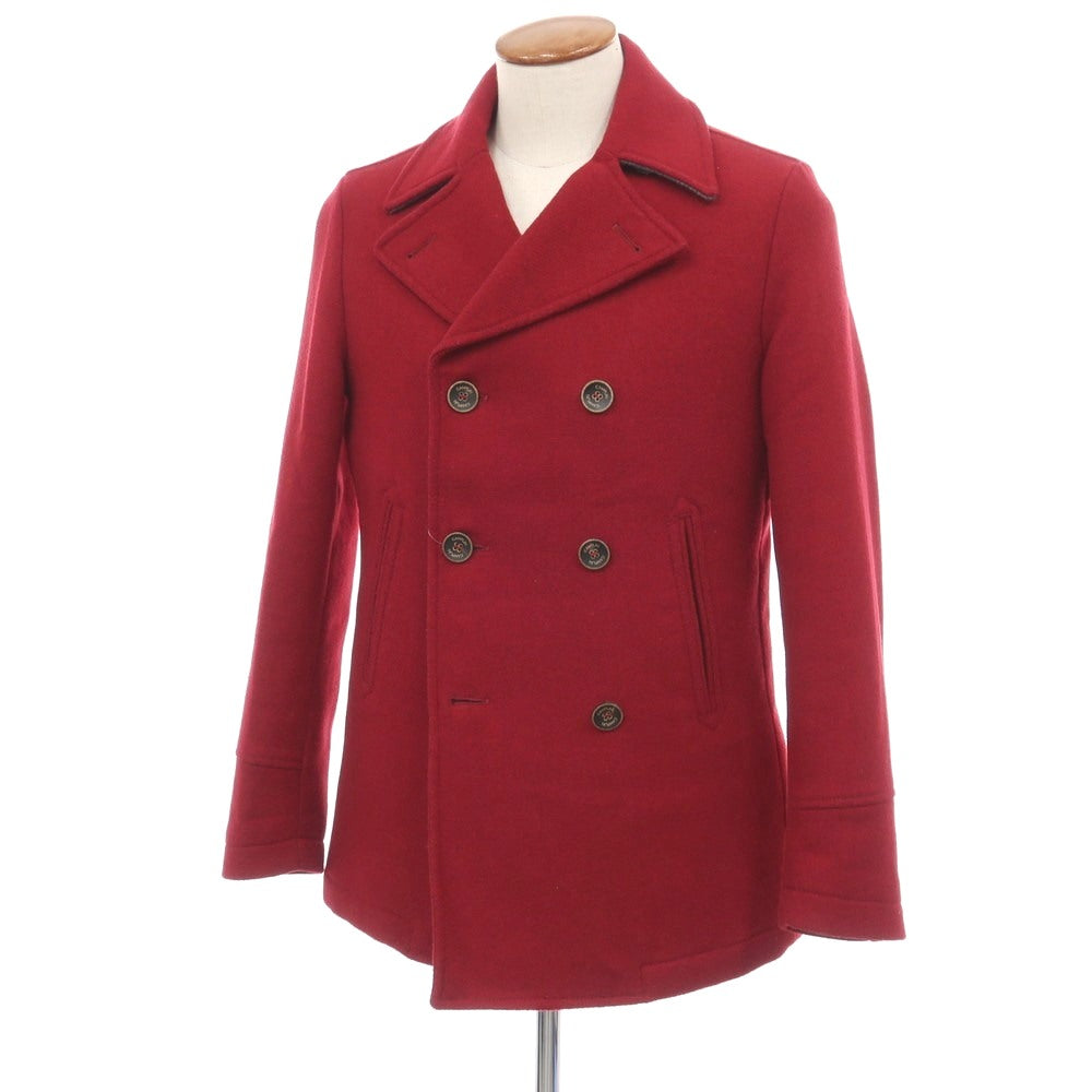 【中古】カンプリン CAMPLIN ウールポリエステルナイロン 中綿入り ピーコート レッド【サイズ46】【 状態ランクB 】【 メンズ 】