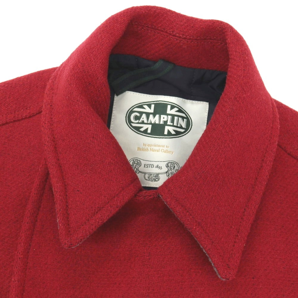 【中古】カンプリン CAMPLIN ウールポリエステルナイロン 中綿入り ピーコート レッド【サイズ46】【 状態ランクB 】【 メンズ 】