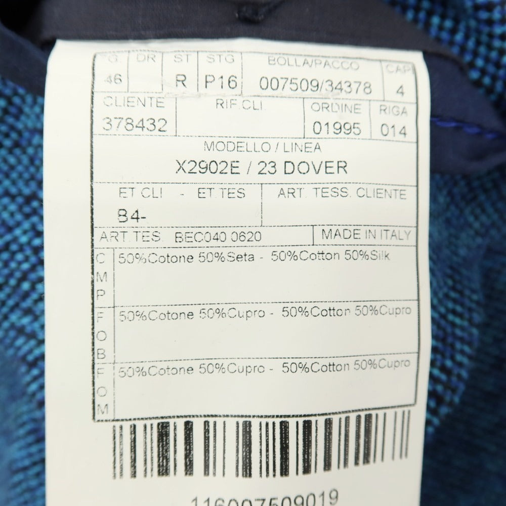 【中古】ボリオリ BOGLIOLI DOVER コットンシルク 3B テーラードジャケット ライトブルー【サイズ46】【 状態ランクD 】【 メンズ 】