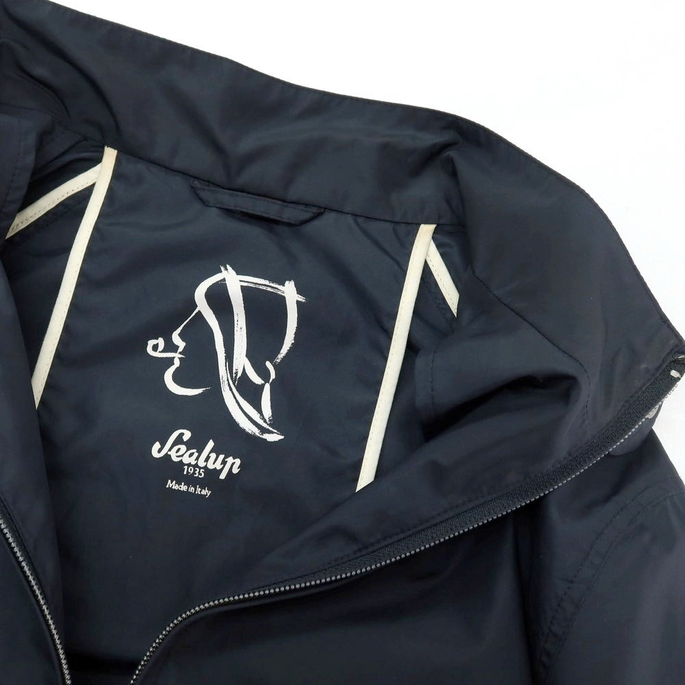 【中古】シーラップ Sealup ポリエステル スタンドカラー ダブルジップ スイングトップ ネイビー【サイズ46】【 状態ランクD 】【 メンズ 】