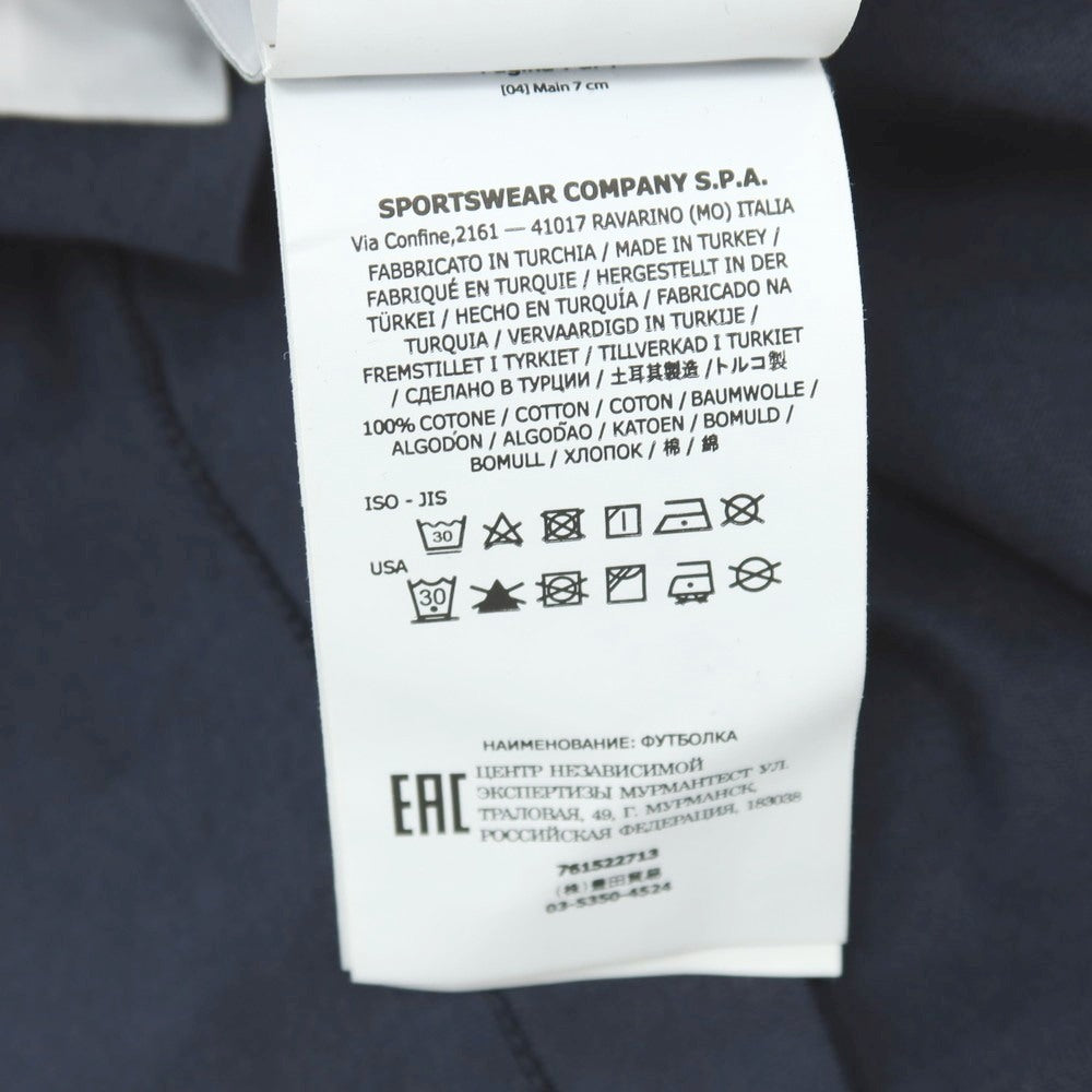 【中古】ストーンアイランド STONE ISLAND コットン クルーネック 長袖Tシャツ ネイビー【サイズM】【 状態ランクC 】【 メンズ 】