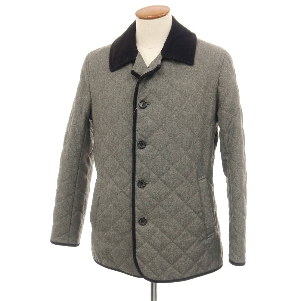 【中古】タケオキクチ TAKEO KIKUCHI ポリエステル 中綿入り キルティングブルゾン グレー【サイズ2】【 状態ランクC 】【 メンズ 】