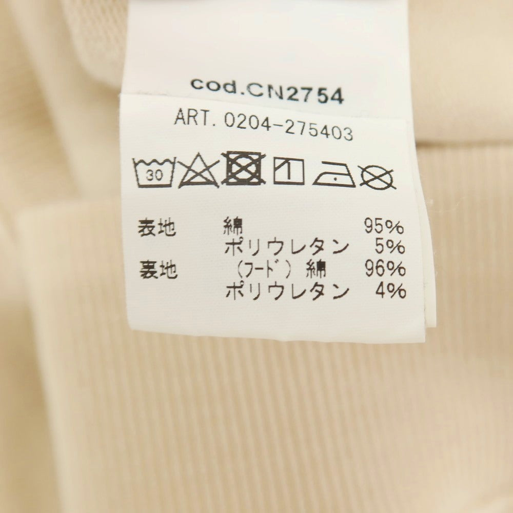 【中古】チルコロ1901 CIRCOLO 1901 コットンポリウレタン ジャージー プルオーバー パーカー ベージュ【サイズL】【 状態ランクC 】【 メンズ 】