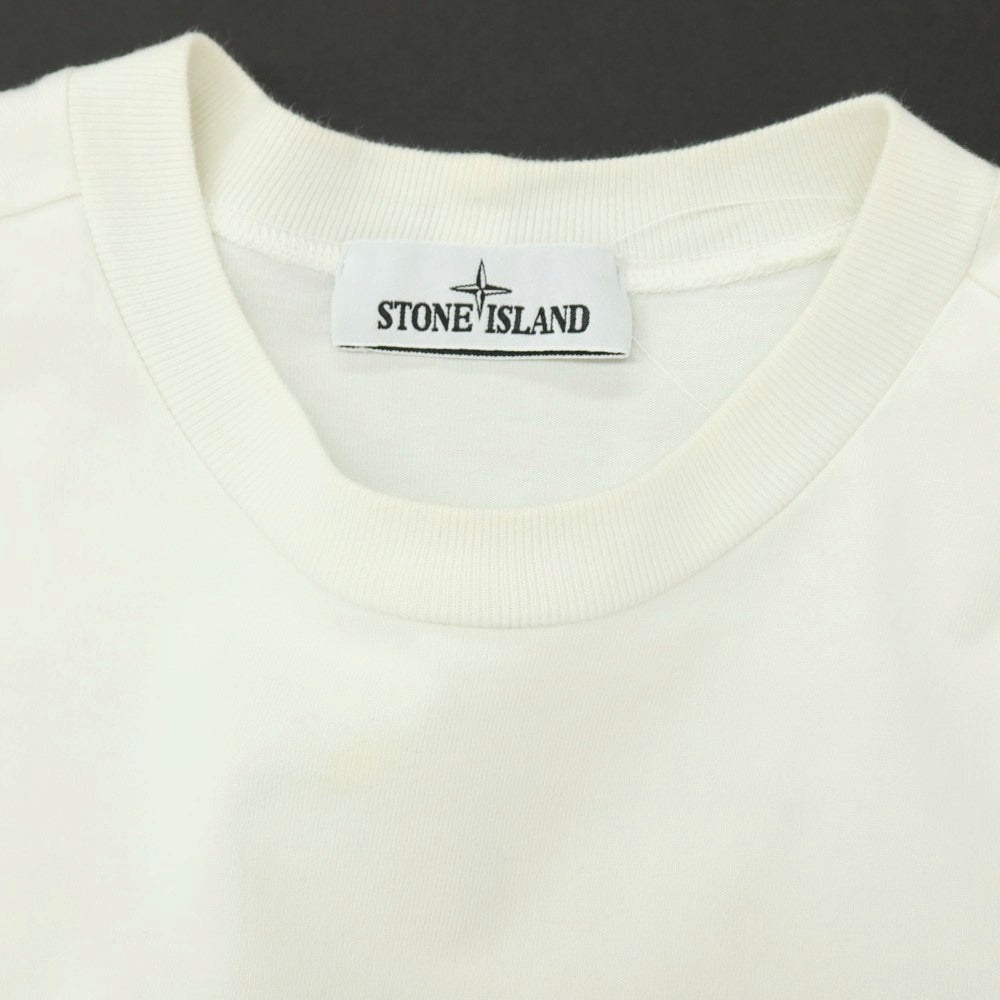 【中古】ストーンアイランド STONE ISLAND コットン ヘビーオンス クルーネック 長袖カットソー ホワイト【サイズS】【 状態ランクC 】【 メンズ 】