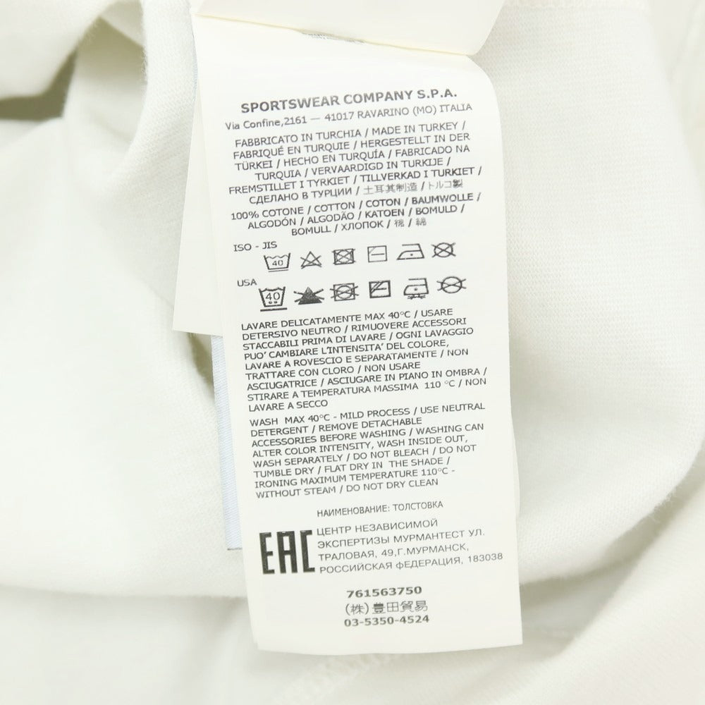 【中古】ストーンアイランド STONE ISLAND コットン ヘビーオンス クルーネック 長袖カットソー ホワイト【サイズS】【 状態ランクC 】【 メンズ 】