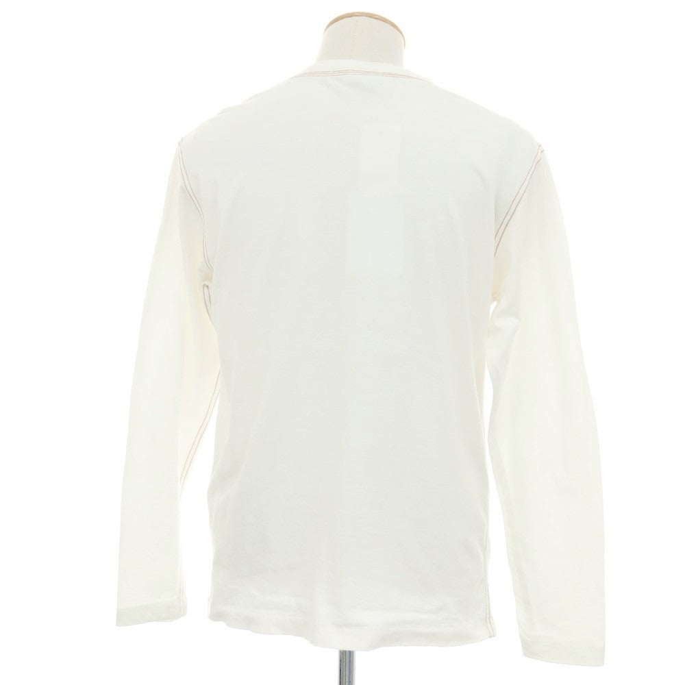 【中古】ストーンアイランド STONE ISLAND コットン クルーネック 長袖Tシャツ ホワイト【サイズS】【 状態ランクC 】【 メンズ 】