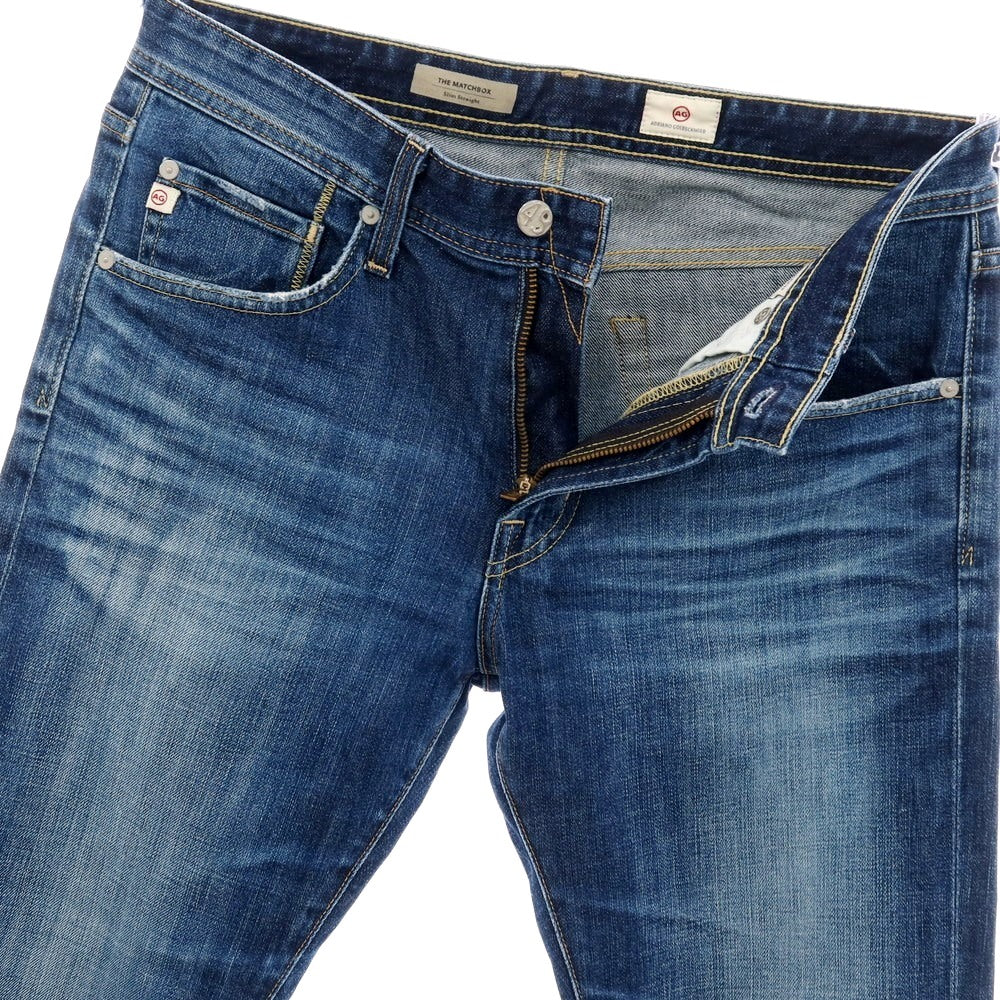 【中古】エージー アドリアーノゴールドシュミット AG Adriano Goldschmied コットンポリウレタン デニムパンツ ジーンズ ネイビー【サイズ32】【 状態ランクB 】【 メンズ 】