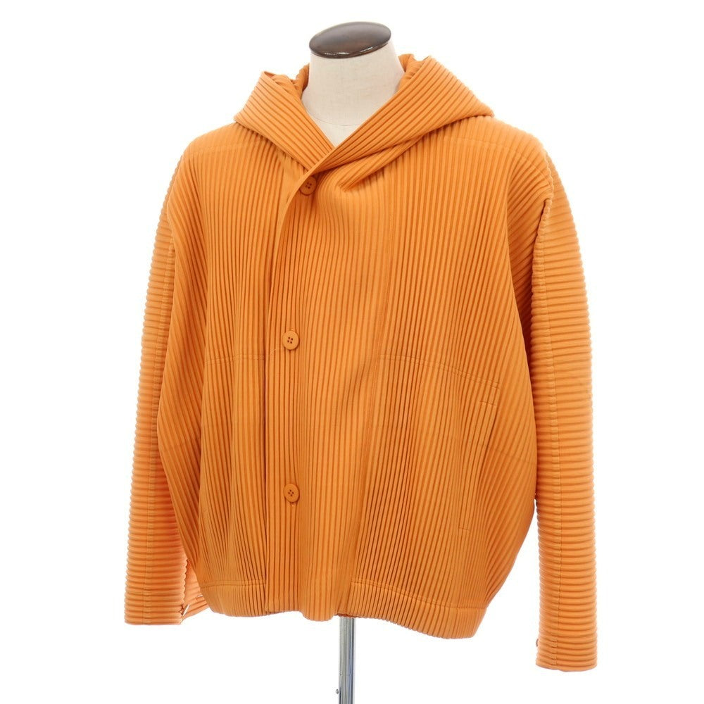 【中古】オム プリッセ イッセイミヤケ HOMME PLISSE ISSEY MIYAKE 2026年春夏 プリーツ フーデッドブルゾン ライトオレンジ【サイズ表記なし(L位)】【 状態ランクA 】【 メンズ 】