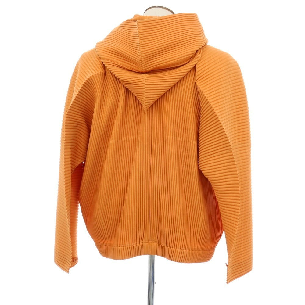 【中古】オム プリッセ イッセイミヤケ HOMME PLISSE ISSEY MIYAKE 2026年春夏 プリーツ フーデッドブルゾン ライトオレンジ【サイズ表記なし(L位)】【 状態ランクA 】【 メンズ 】