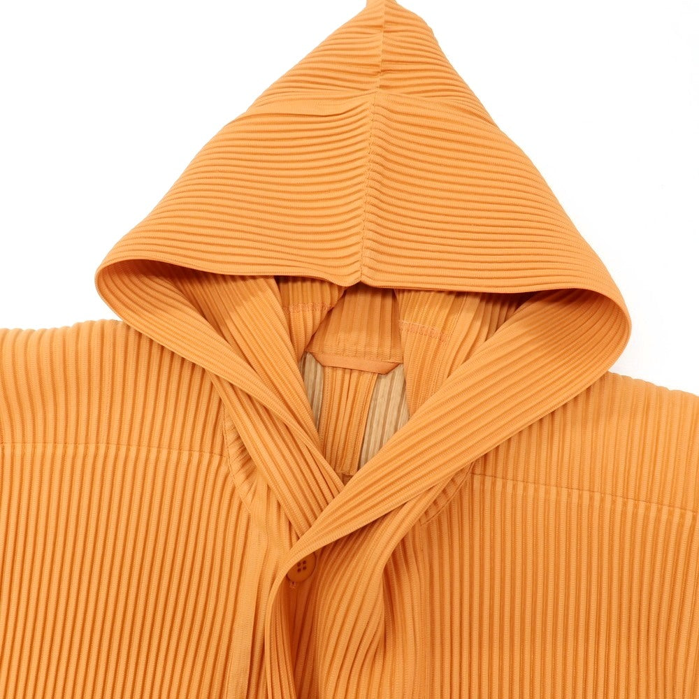 【中古】オム プリッセ イッセイミヤケ HOMME PLISSE ISSEY MIYAKE 2026年春夏 プリーツ フーデッドブルゾン ライトオレンジ【サイズ表記なし(L位)】【 状態ランクA 】【 メンズ 】
