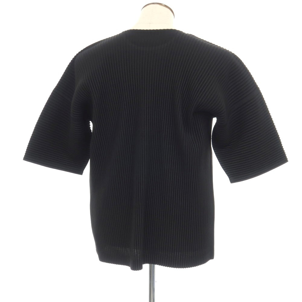 【中古】オム プリッセ イッセイミヤケ HOMME PLISSE ISSEY MIYAKE 2026年春夏 プリーツ クルーネック 半袖カットソー ブラック【サイズ表記なし(L位)】【 状態ランクA 】【 メンズ 】