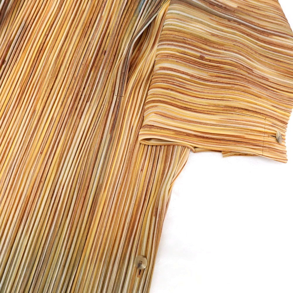 【中古】オム プリッセ イッセイミヤケ HOMME PLISSE ISSEY MIYAKE 2026年春夏 プリーツ ロングコート ブラウン系【サイズ表記なし(L位)】【 状態ランクA 】【 メンズ 】