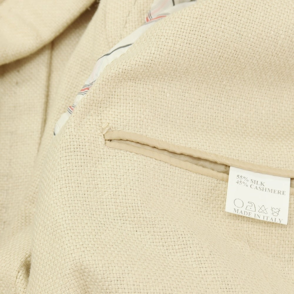 【中古】キートン Kiton シルクカシミヤ 3B テーラードジャケット ベージュ【サイズ46】【 状態ランクB 】【 メンズ 】