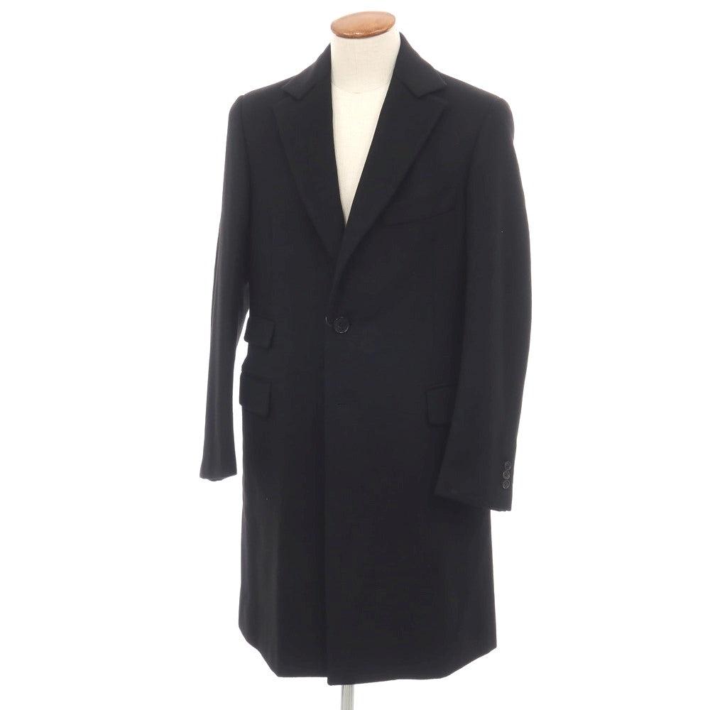 【中古】ベルベスト Belvest ウールカシミヤ チェスターフィールドコート ブラック【サイズ48 Drop8R】【 状態ランクB 】【 メンズ 】