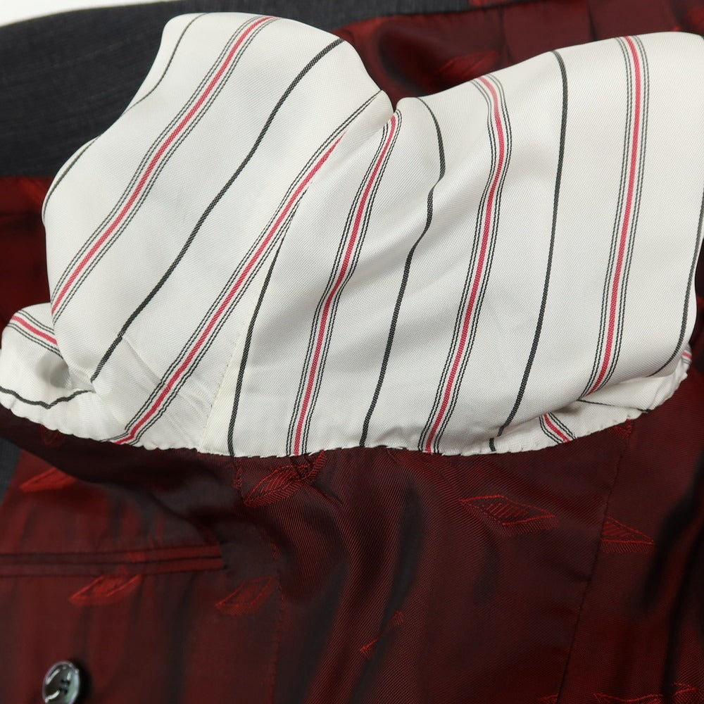 【中古】スティレ ラティーノ STILE LATINO ウール 2つボタンスーツ グレーxネイビー×ブラック【サイズ44 DROP.8R】【 状態ランクB 】【 メンズ 】