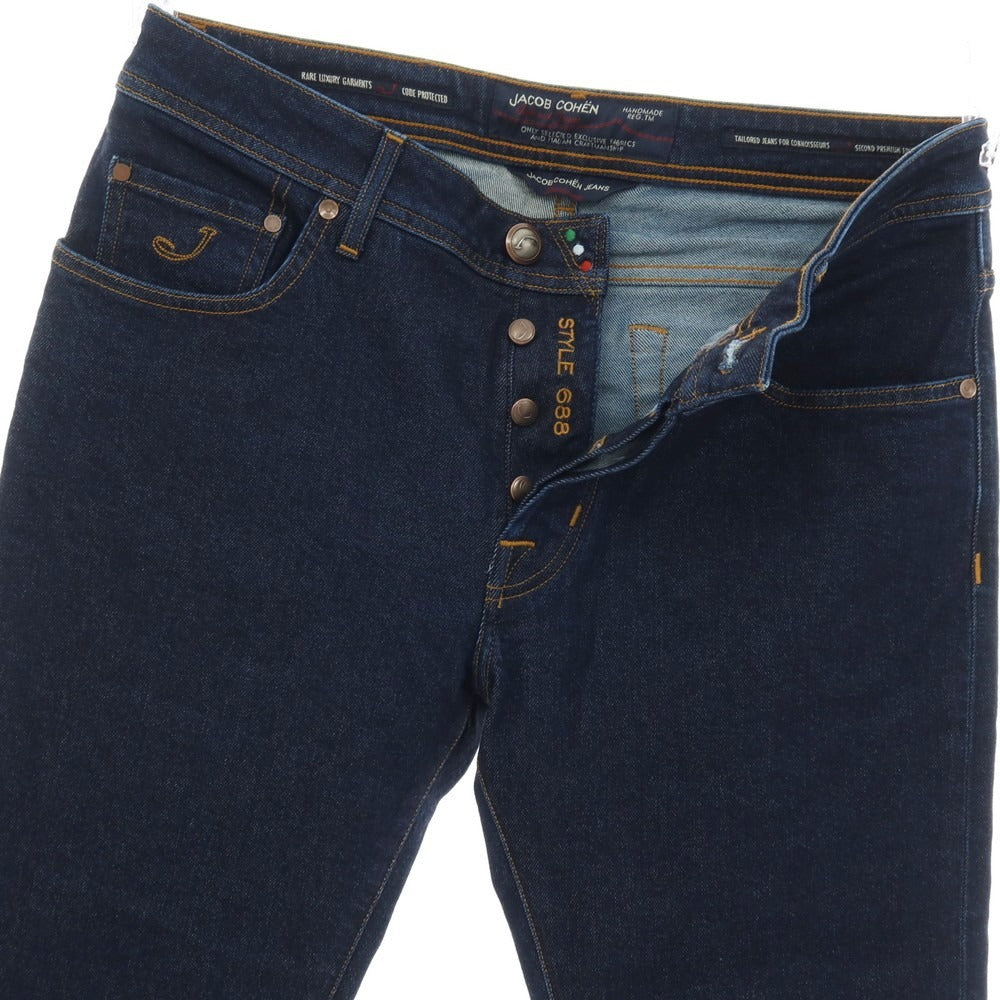 【中古】ヤコブコーエン JACOB COHEN J688 COMF-H ストレッチ コットン デニムパンツ ジーンズ ネイビー【サイズ34】【 状態ランクA 】【 メンズ 】