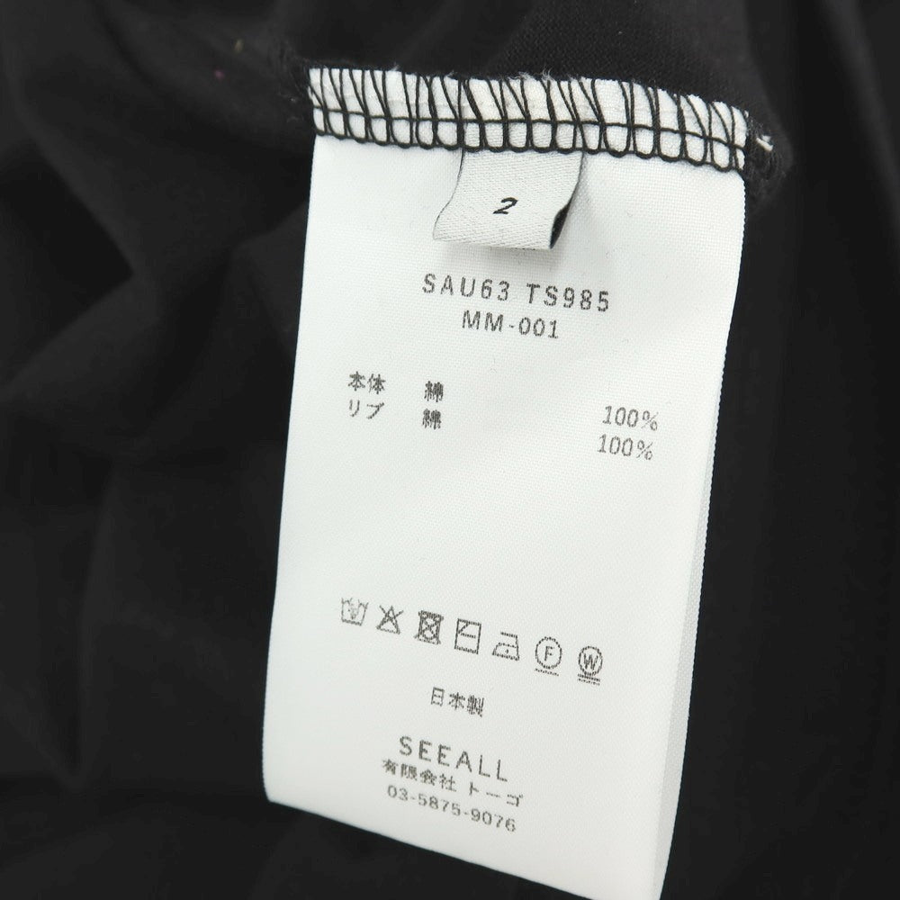 【中古】【未使用】シーオール SEEALL 2026年春夏 LAYERED LS T コットン クルーネック 長袖Tシャツ ブラック【サイズ2】【 状態ランクS 】【 メンズ 】